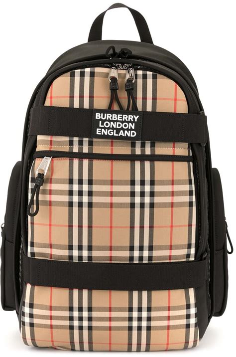 Burberry Nevis Vintage Check Panel Backpack 